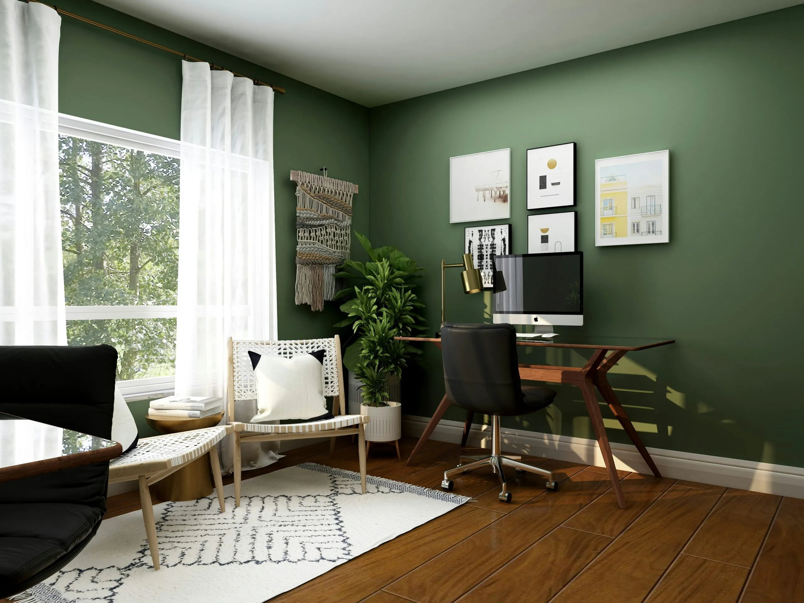 A calm, plant-filled therapy space